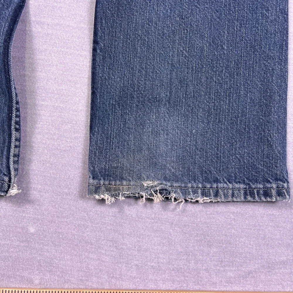 Wrangler Regular Fit Mid Rise Straight Leg Jeans Kids 12 Blue Cotton 6BABWFD